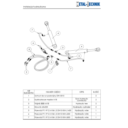 Części zamienne - Pług prosty standard